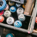 spray paint cans